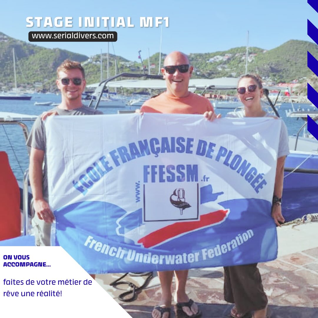 Chez serial on vous accompagne à chaque étape de votre formation : du baptême au monitorat de plongée… Renseignez vous!