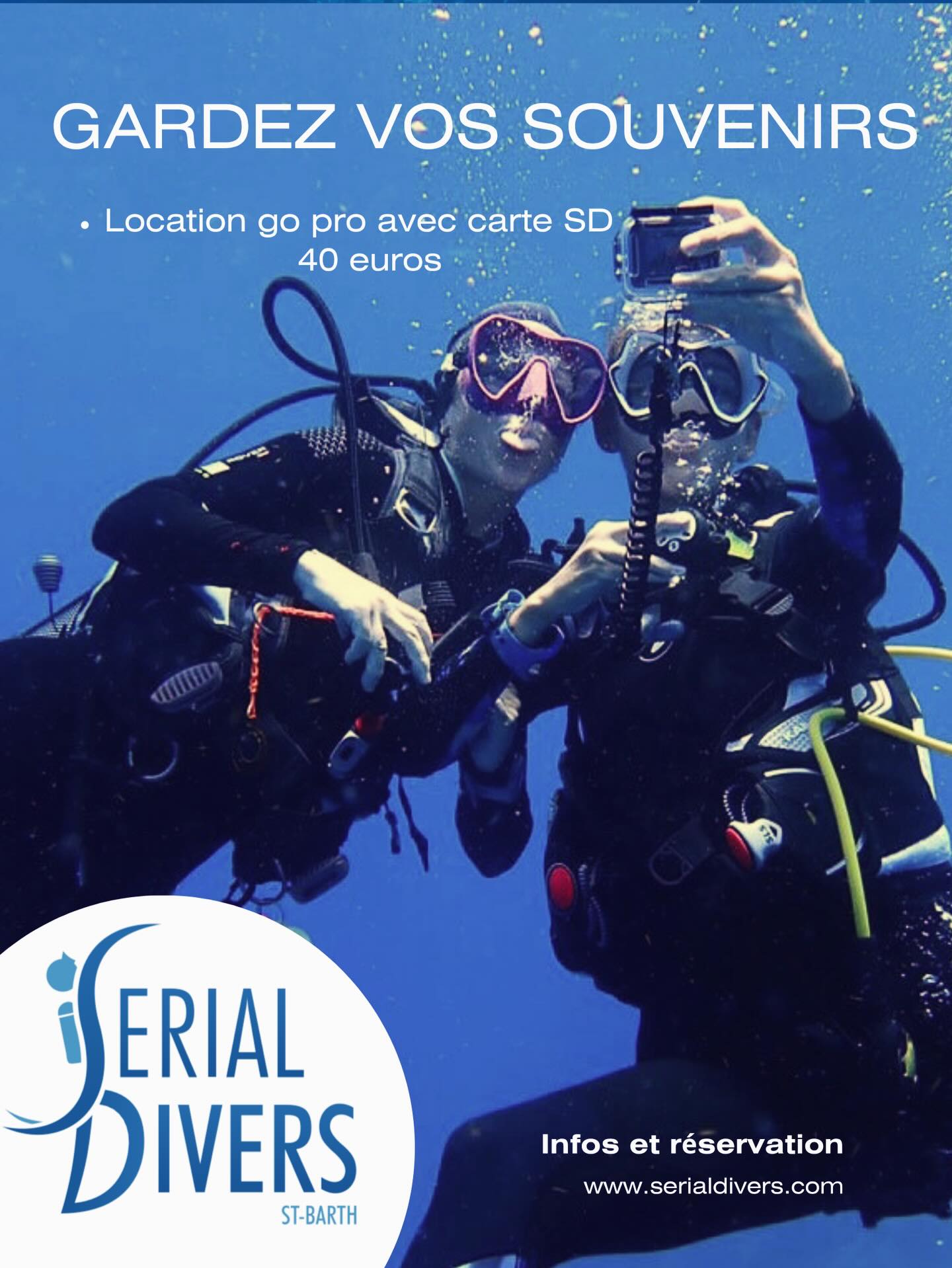 Faites vos stars! Narguez vos collègues et amis avec des clichés de votre expérience en plongée sous marine!